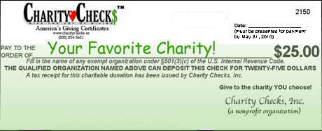 Sample Charity Check